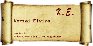 Kertai Elvira névjegykártya